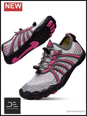 Quick-Dry Water Shoes with Drainage Holes, Non-Slip Athletic River Shoes for
